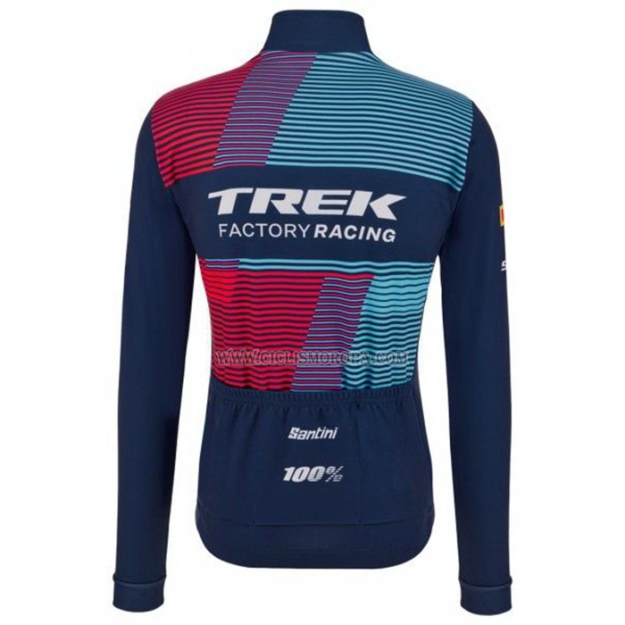 2023 Ropa Ciclismo Trek Factory Azul Mangas Largas y Culotte Largo